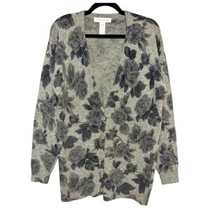 Jones New York Cottagecore Lambswool Grandpa Cardigan Womens Sz S Dark‎ Academia